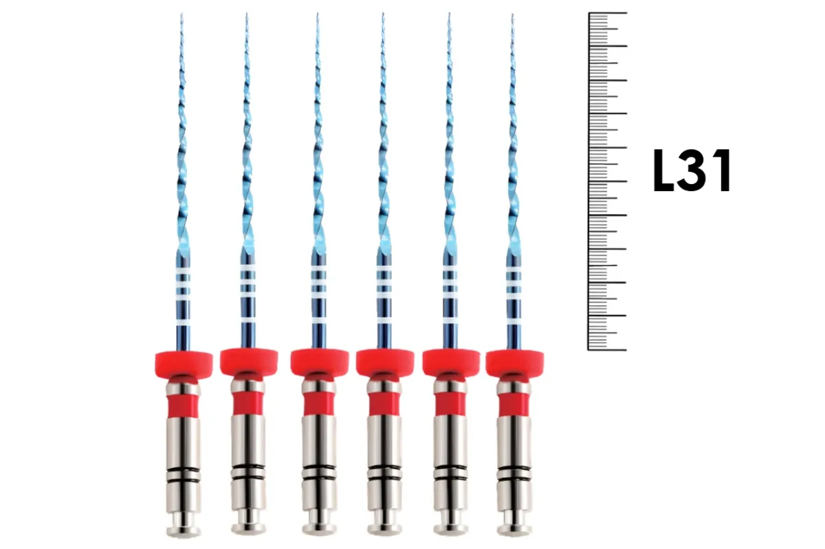 T-Flex 31мм .06 №25 (5 шт), Еврофайл - машинные файлы, стерильные, никель-титан