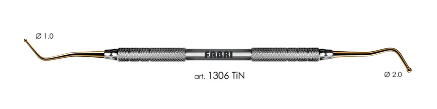 Доукладчик (барнишер) 1306 TiN, ручка d 6 мм, Fabri, покрытие нитрид титана