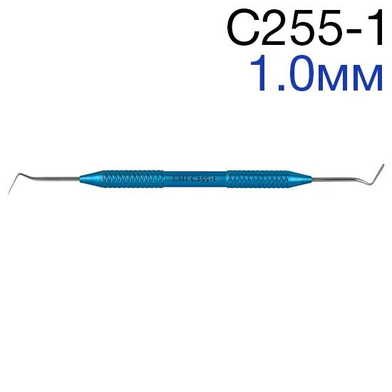 Гладилка C255-1, дистально-медиальная каплевидная, изгиб 60гр, 1,0 мм, ЭМИ