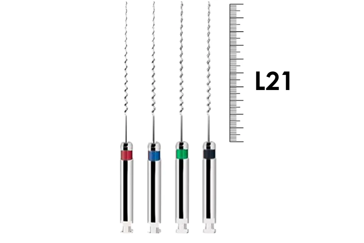 Lentulo 21мм N1-4 ISO 30-90 ассорти (4 шт), Dentsply Sirona - эндодонтические каналонаполнители, машинные