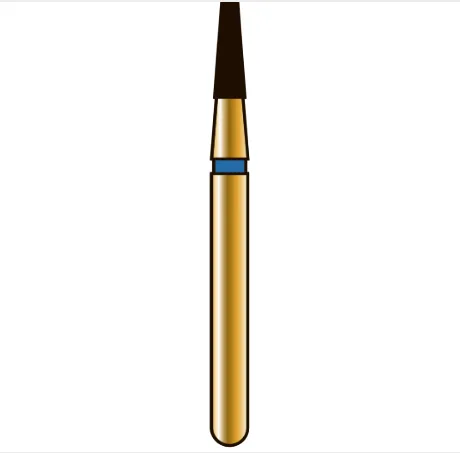 G845 конический с плоским концом, длина 4 мм, ISO 014, хвостовик FG ISO 314, зернистость 40, красное кольцо (5 шт.), Diatech - бор алмазный