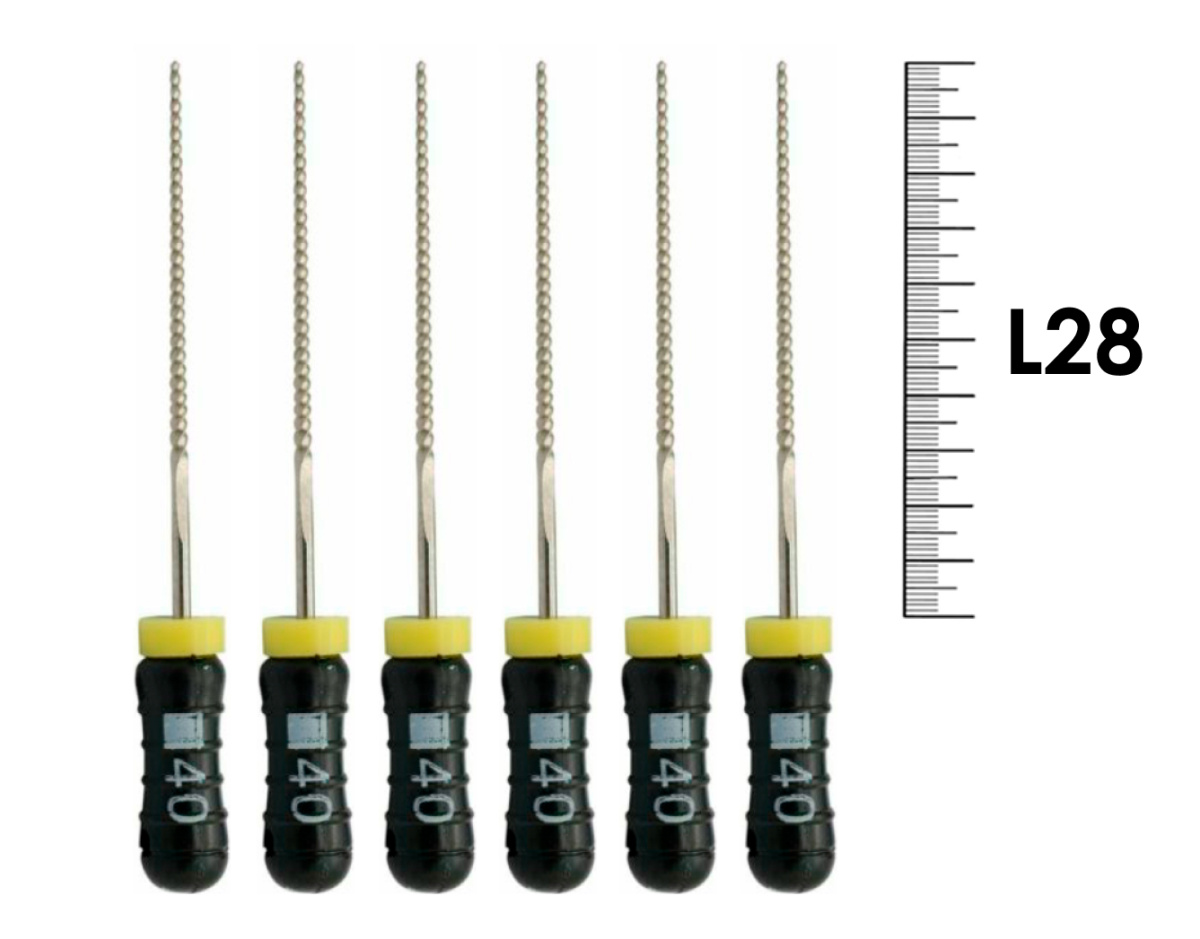 K-Reamer Pro-Endo 28мм №40 (6 шт), VDW - ручные файлы, каналорасширители