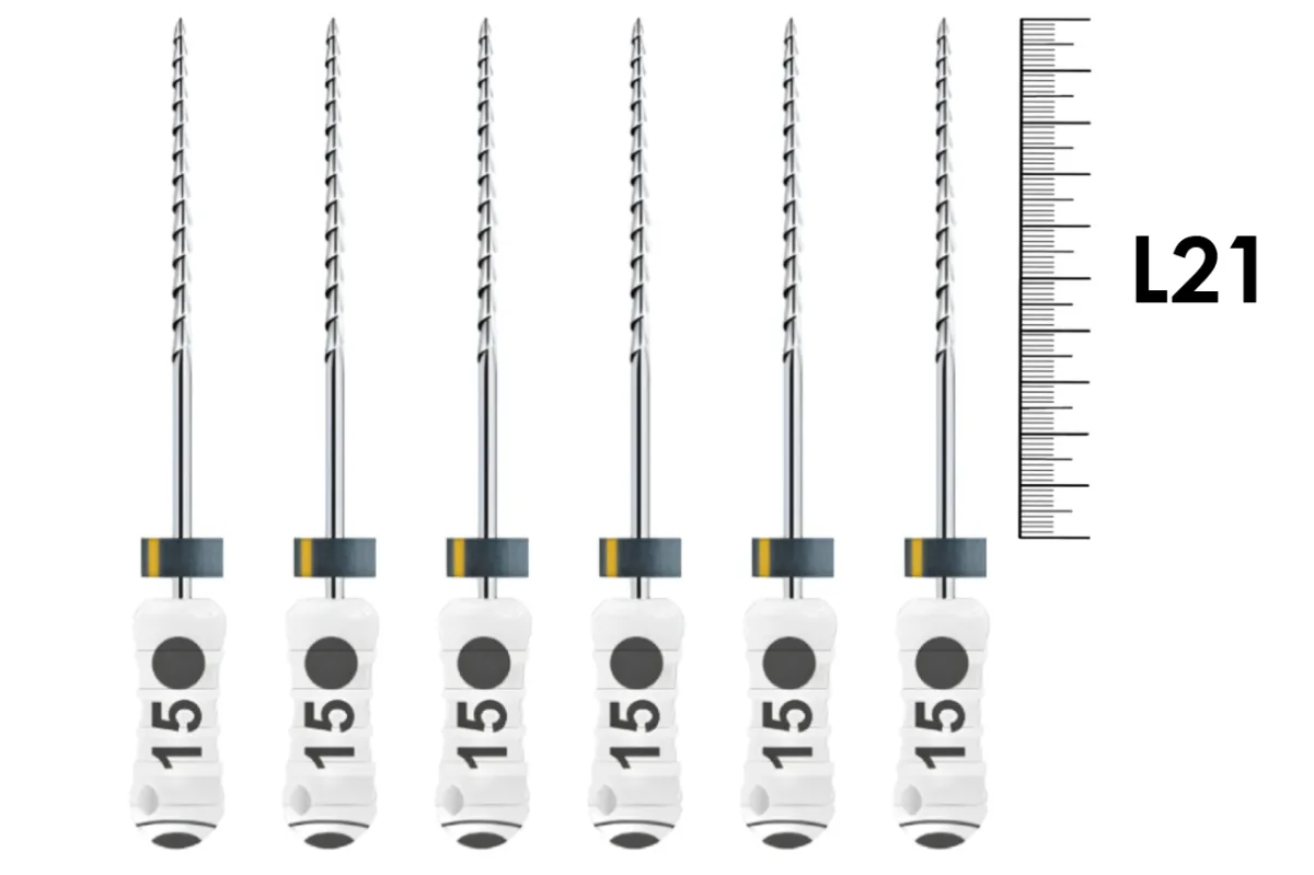 H-Files Dentsply Sirona 21мм №15 (6 шт) - ручные файлы, каналорасширители
