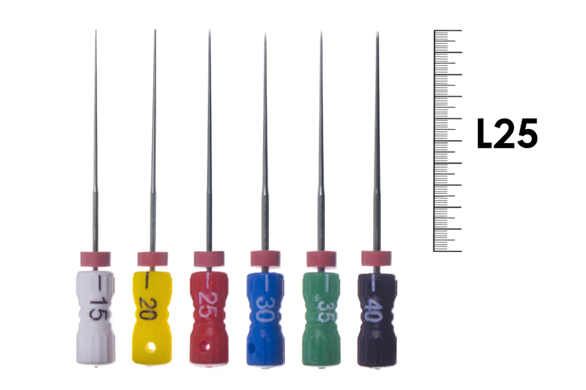 Finger Spreader (Фингер Спредер) L25 Assortment .02 (6 шт), MICRO-MEGA - спредеры, сталь, инструменты эндодонтические