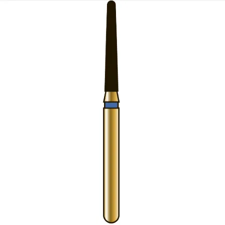 G856 конический с закругленным торцом, длина 9 мм, ISO 014, хвостовик FG ISO 314, зернистость 105, синее кольцо (5 шт.), Diatech - бор алмазный