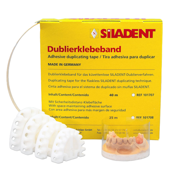 Adhesive duplicating tape with space-maintaining adhesive, 25м