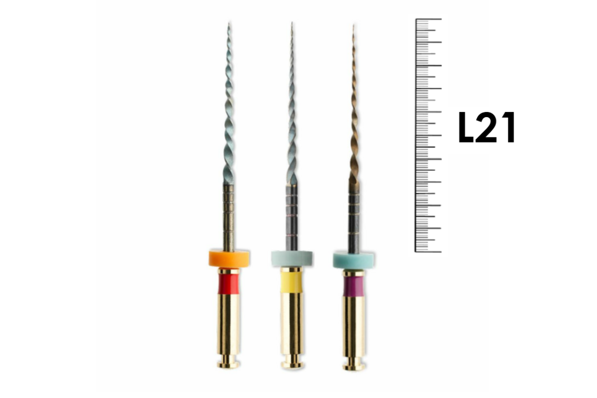 HyFlex EDM средний набор для шейпинга 21мм (3 шт), Coltene - машинные файлы, NiTi
