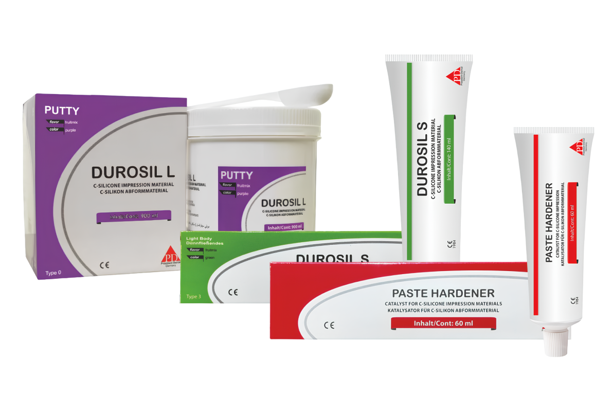 Durosil Kit, С-силиконовая слепочная масса - (1 х 900мл., 1 х 140мл., 1 х 60мл.)