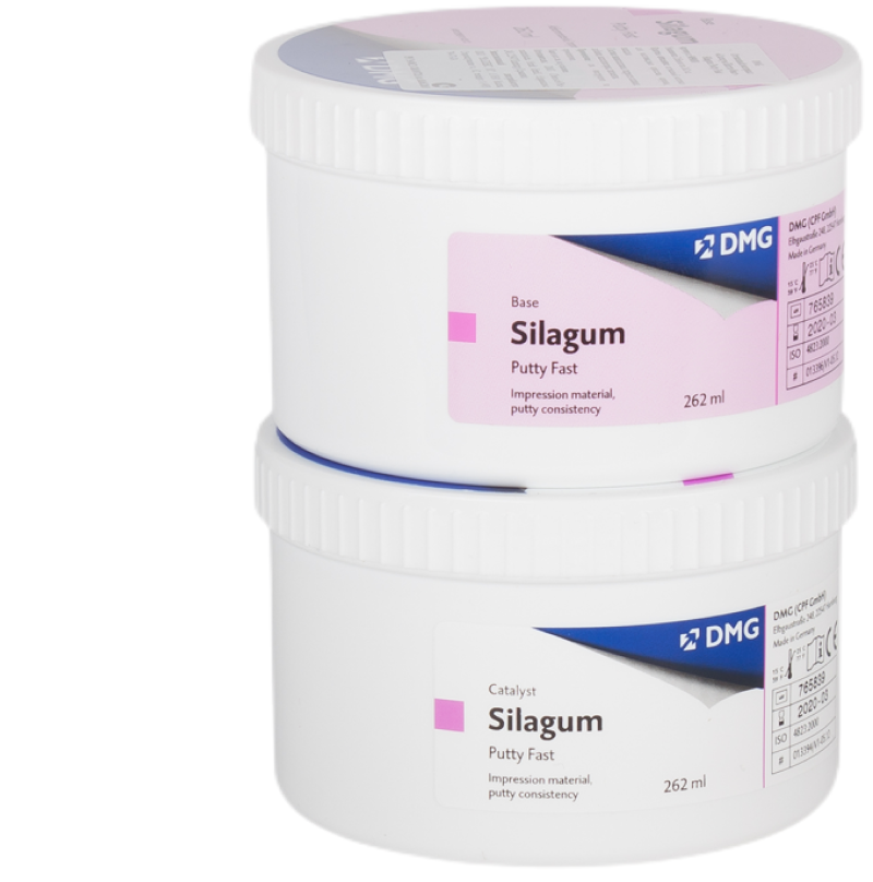 Silagum Putty Fast (Силагум Патти Фаст) - популярный слепочный материал на основе А-силикона, быстрозастывающий.