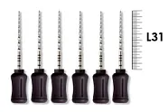 ProTaper Universal Hand use 31мм F4 (6 шт), Dentsply Sirona - ручные файлы, с прогрессирующей конусностью, черные