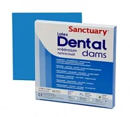 Коффердам Latex Dental Dams, синий / плотный, 152×152 мм (36 шт), SANCTUARY