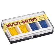Беззольные штифты Multi-Shtift ассорти синие-желтые (80шт.), РуДент