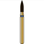 G860 пламевидный, длина 5 мм, ISO 014, хвостовик FG ISO 314, зернистость 25, желтое кольцо (5 шт.), Diatech - бор алмазный