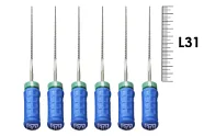 H-File Senseus 31мм №60 (6 шт), Dentsply Sirona - ручные файлы, каналорасширители, супергибкие, силиконовая ручка, стерильный блистер