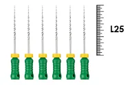 K-Flexofile Golden Medium ReadySteel 25мм №37 (6 шт), Dentsply Sirona - ручные файлы, каналорасширители, укороченный шаг, промежуточные размеры, стерильный блистер