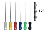 Spreader Еврофайл 25мм №15-40 (6 шт) - спредеры, никель-титан, набор, инструмент для работы с гуттаперчей