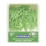 ТОР-1.183 Клинья деревянные тонкие короткие (зеленые.)100 шт.