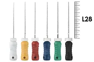 K-File ReadySteel 28мм №15-40 (6 шт), Dentsply Sirona - ручные файлы, каналорасширители, в стерильном блистере, ассорти