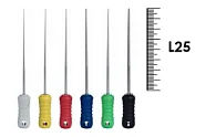 Spreader Еврофайл 25мм №15-40 (6 шт) - спредеры, никель-титан, набор, инструмент для работы с гуттаперчей
