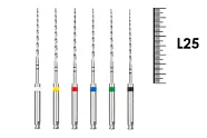 K-Reamer Torpan RA 25мм №15-40 (6 шт), Dentsply Sirona - машинные файлы, дрильборы, нержавеющая сталь, ассорти