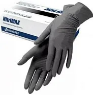 Перчатки нитриловые NitriMAX / Нитримакс (S, черные, неопудренные) 50 пар, Archdale 