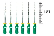 Flexofile Senseus 21мм №70 (6 шт), Dentsply Sirona - ручные файлы, каналорасширители, укороченный шаг, стерильный блистер