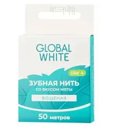 Зубная нить GLOBAL WHITE со вкусом мяты
