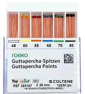 Гуттаперчевые штифты 02/N20 (100шт), Roeko Coltene 