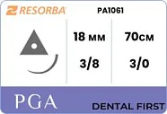 ПГА Ресорба 3/0 (HRT 18), нить 70 см - рассасывающийся шовный материал, фиолетовый, PA1061