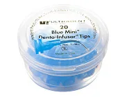 Blue Mini Dento-Infusor Tips, канюли с кисточкой - (1 х 20шт.)