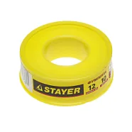 Фум лента Белая, матовая (12мм*0.075мм*10м, плотность 0.40г/см3) STAYER