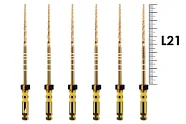 ProTaper Gold 21мм F5 (6 шт), Dentsply Sirona - машинные файлы, стерильные, коричневые