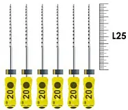 K-Flexoreamer ReadySteel 25мм №20 (6 шт), Dentsply Sirona - ручные файлы, расширители корневых каналов, в стерильном блистере