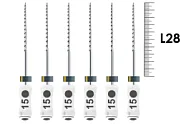 H-Files Dentsply Sirona 28мм №15 (6 шт) - ручные файлы, каналорасширители