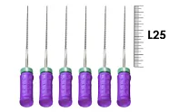 H-File Senseus 25мм №10 (6 шт), Dentsply Sirona - ручные файлы, каналорасширители, супергибкие, силиконовая ручка, стерильный блистер
