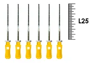 K-Flexofile ReadySteel 25мм №20 (6 шт), Dentsply Sirona - ручные файлы, каналорасширители, укороченный шаг, стерильный блистер