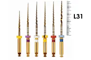 Gold-Taper 31мм ассорти (SX, S1, S2, F1, F2, F3), Геософт - машинный инструмент для обработки корневых каналов