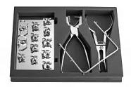 Rubber Dam Technic Set - набор из 12 клампов и инструментов для раббердама/коффердама (Dentech, Япония)