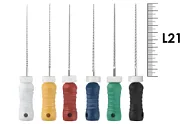 K-File ReadySteel 21мм №90-140 (6 шт), Dentsply Sirona - ручные файлы, каналорасширители, в стерильном блистере, ассорти