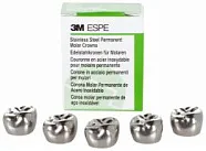 Коронки стальные (Stainless Steel Crowns), второй верхний левый моляр, размер 5, 2 шт. (E-UL-5) (3М ESPE)