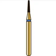 G849 конический с закругленным торцом, длина 4 мм, ISO 009, хвостовик FG ISO 314, зернистость 105, синее кольцо (5 шт.), Diatech - бор алмазный