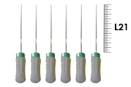 H-File Senseus 21мм №08 (6 шт), Dentsply Sirona - ручные файлы, каналорасширители, супергибкие, силиконовая ручка, стерильный блистер