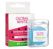 Зубная нить GLOBAL WHITE со вкусом арбуза