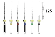 ProFile RA 25мм .02 №15-40 ассорти (6 шт), Dentsply Sirona - машинные файлы, каналорасширители, никель-титан