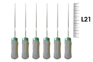 H-File Senseus 21мм №08 (6 шт), Dentsply Sirona - ручные файлы, каналорасширители, супергибкие, силиконовая ручка, стерильный блистер