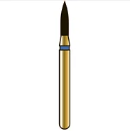 G860 пламевидный, длина 5 мм, ISO 012, хвостовик FG ISO 314, зернистость 40, красное кольцо (5 шт.), Diatech - бор алмазный