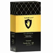 Перчатки SafeCare смотровые нитриловые чёрные ZN 318 /100шт M