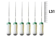 H-File Senseus 31мм №45 (6 шт), Dentsply Sirona - ручные файлы, каналорасширители, супергибкие, силиконовая ручка, стерильный блистер