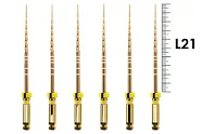 ProTaper Gold 21мм F1 (6 шт), Dentsply Sirona - машинные файлы, стерильные, желтые