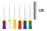K-Flexofile Golden Medium ReadySteel 25мм №12-37 (6 шт), Dentsply Sirona - ручные файлы, каналорасширители, укороченный шаг, промежуточные размеры, стерильный блистер